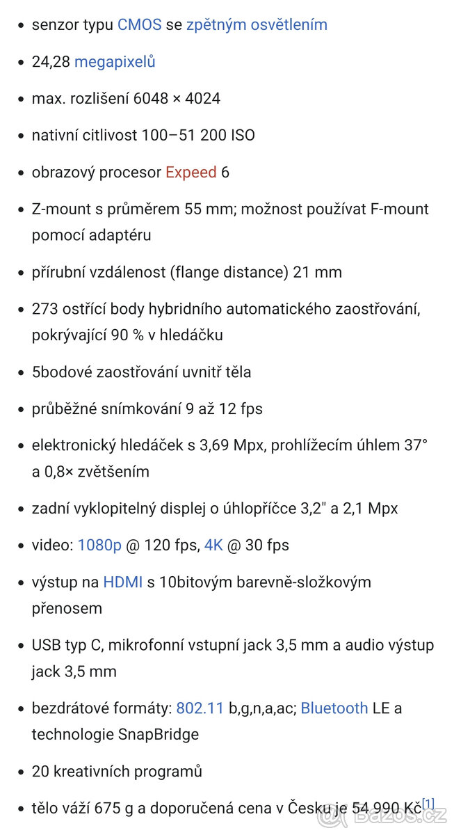 Fotoaparát NIKON Z6 + batoh - 8