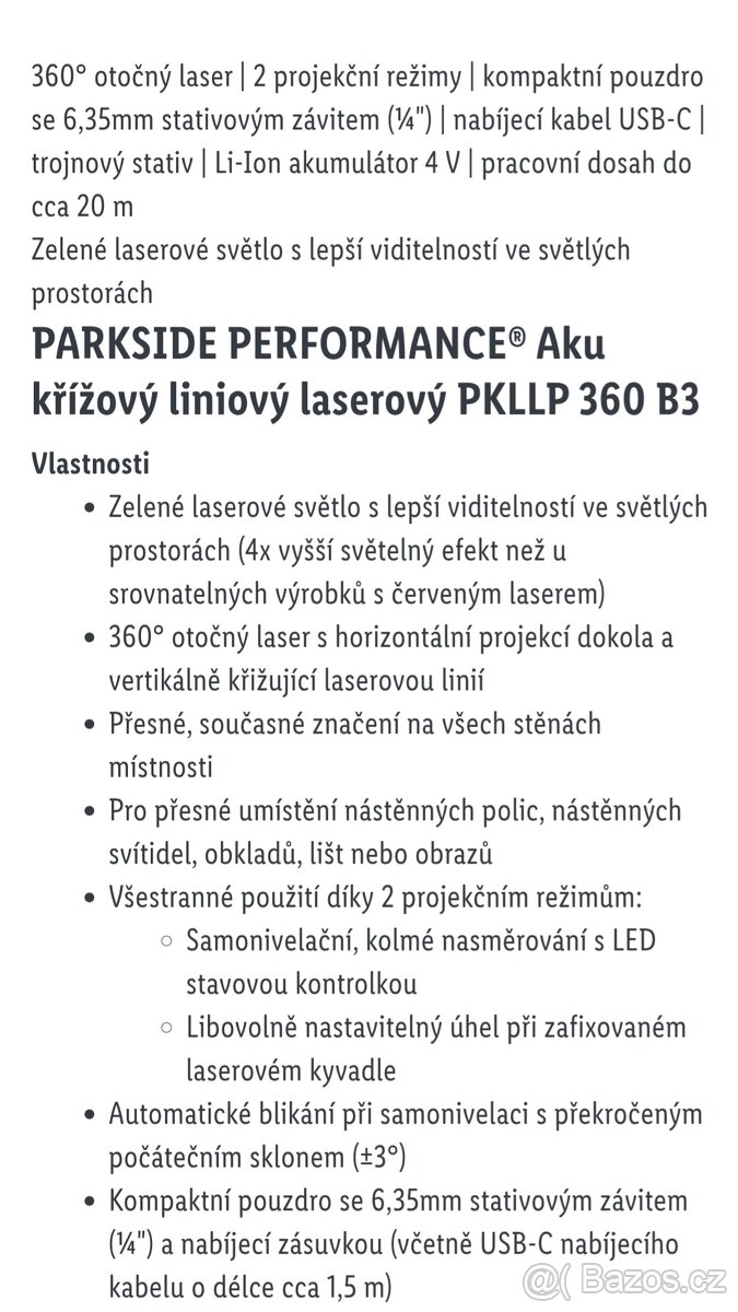 Aku leaser peformance V20 PKLLP 360 - 8