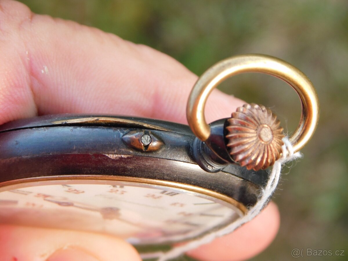 Starožitné kapesní brynýrované kapesní hodinky CHRONOMETRE - 8