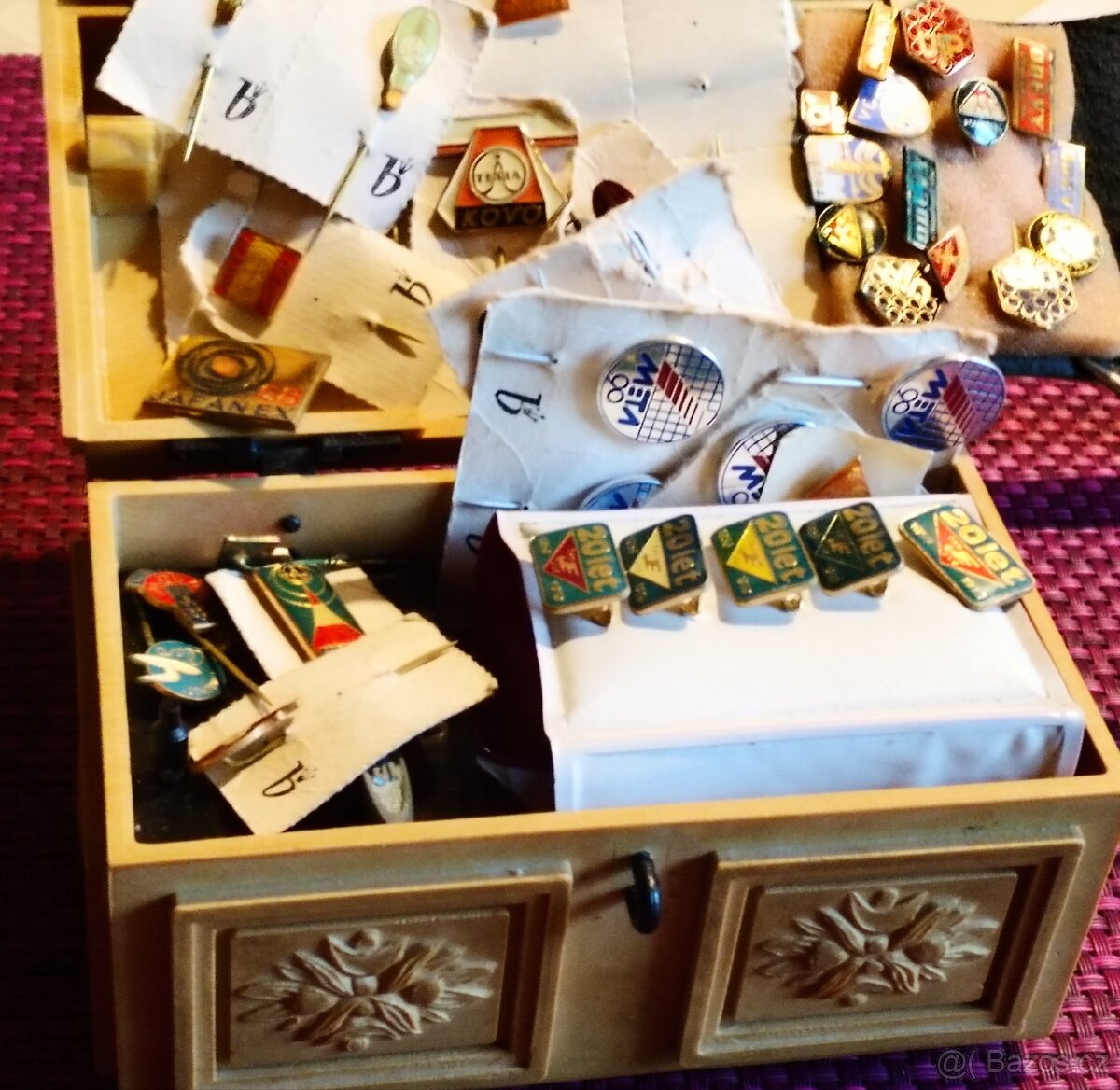 Krásná vintage hrací krabička na poklady SMER ČSSR hrající - 8