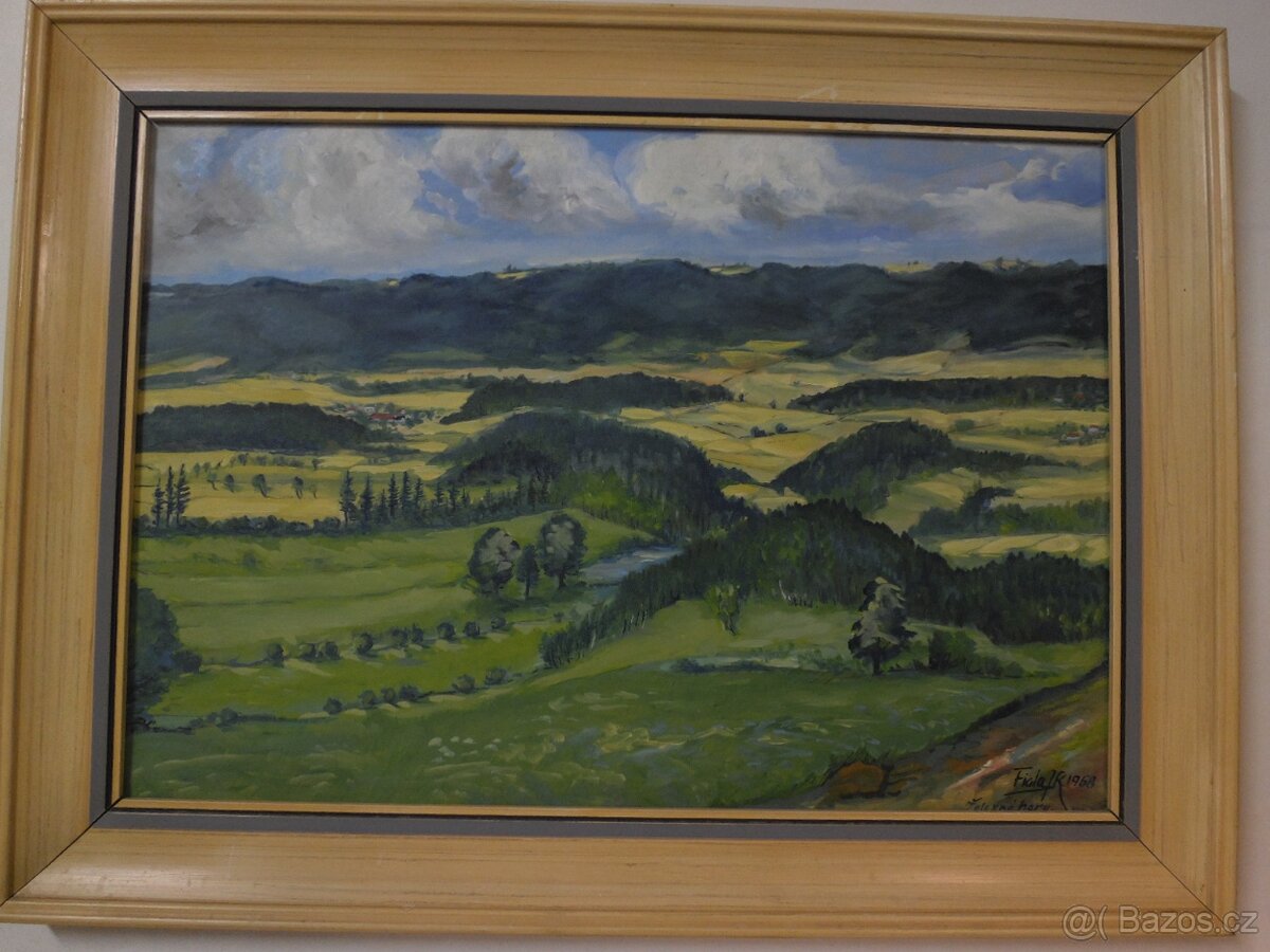 obraz Stromy u řeky, Říha + další obrazy + - 8