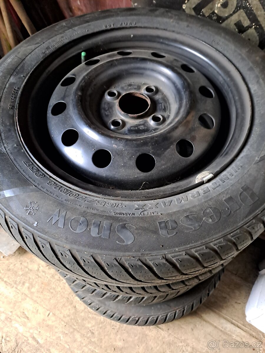 165/70/14, 4x100, zimní pneu - 8