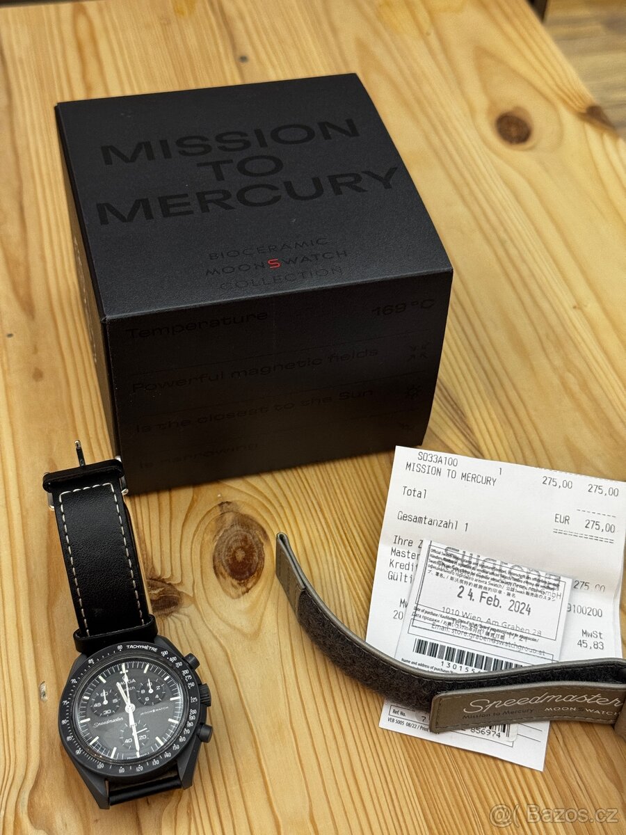 OMEGA x Swatch Mission to MERCURY - 2x pásek, BOX, účtenka - 8