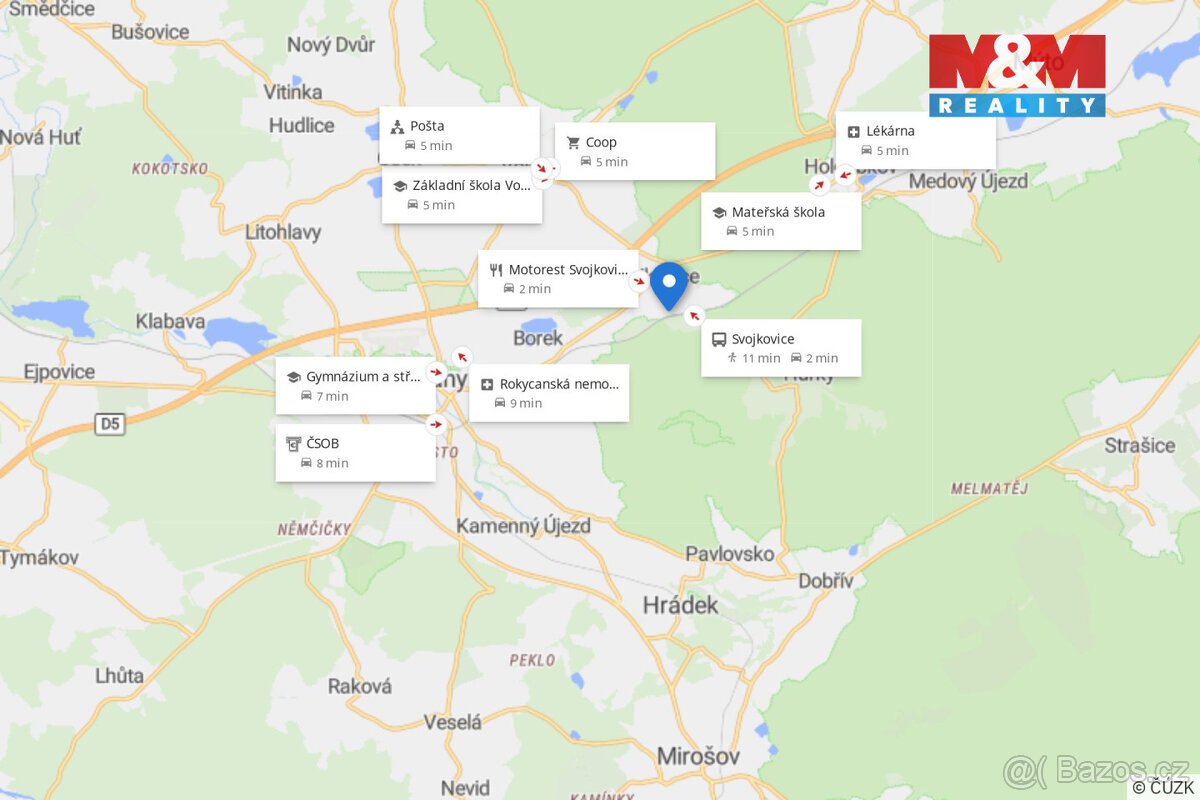 Prodej pozemku k bydlení, 882 m², Svojkovice - 8