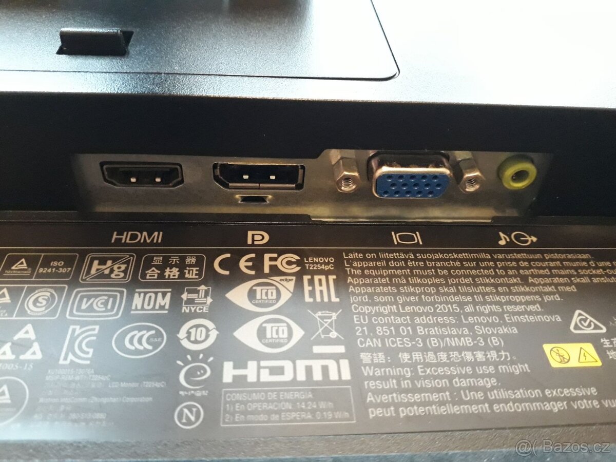 Monitor Lenovo T2254p 22" ThinkVision - 8