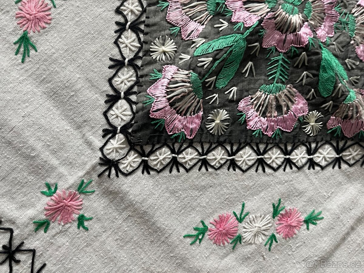 Staré plátěné ubrusy-různé - 8