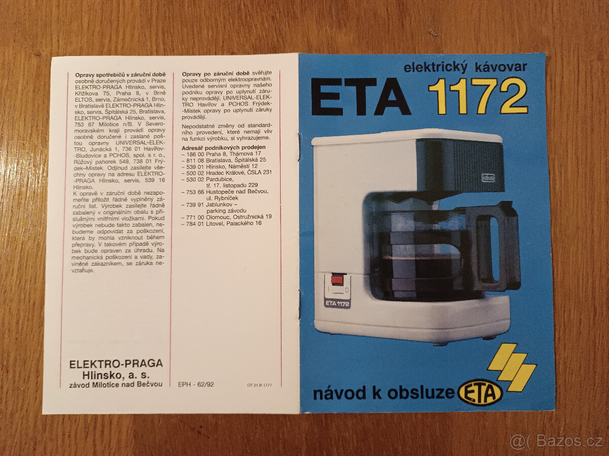 Kávovar ETA 1172 - 8