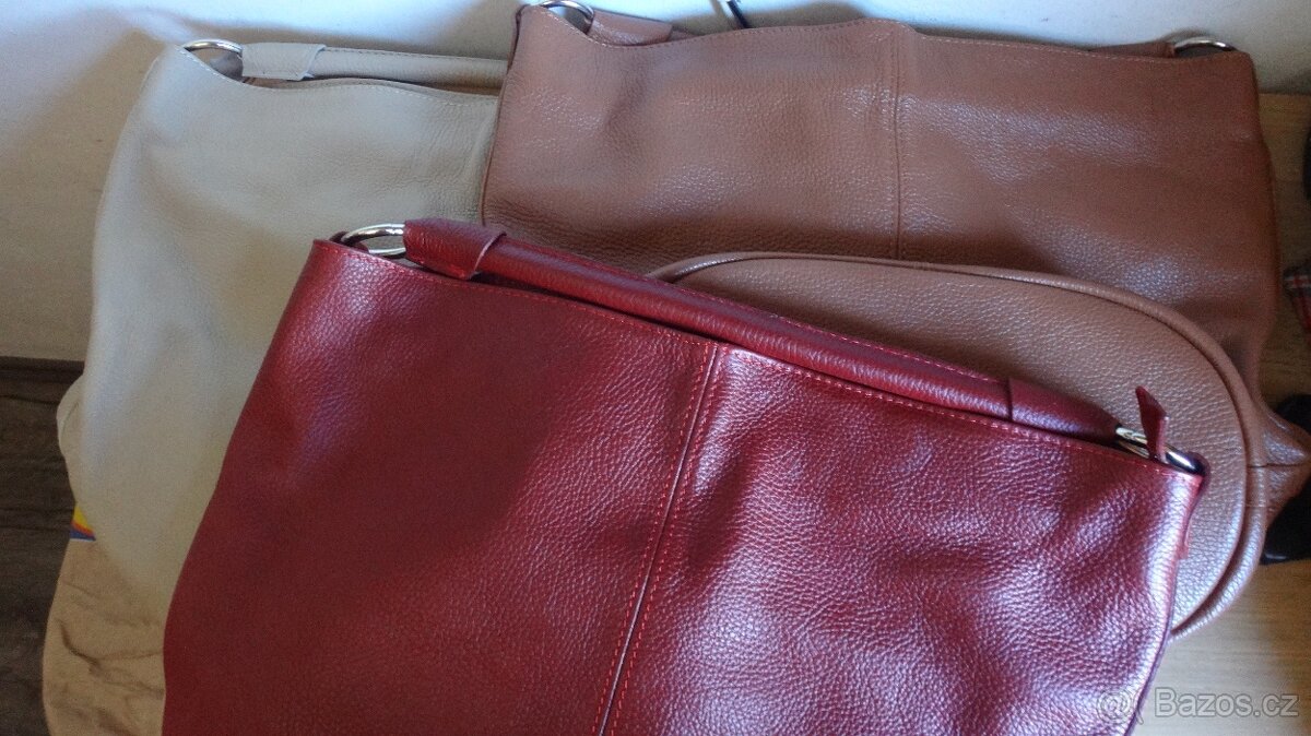 Luxusní NOVÁ velká kožená kabela HOLIBAGS - hnědá - 8