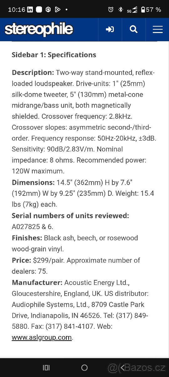 Acoustic energy Aegis One - 8