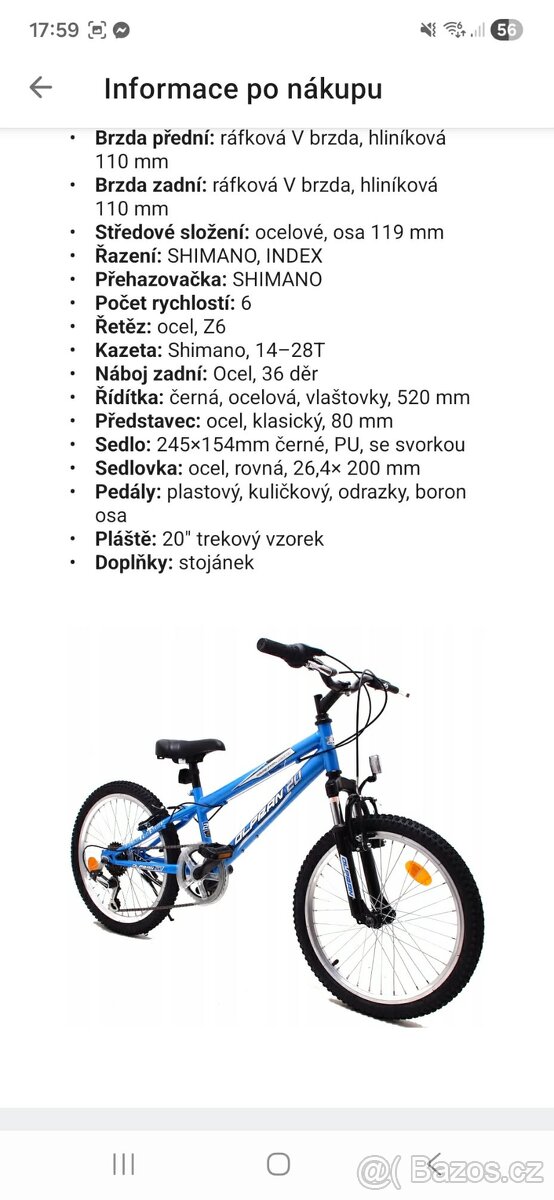 Dětské kolo vel.20 - 8