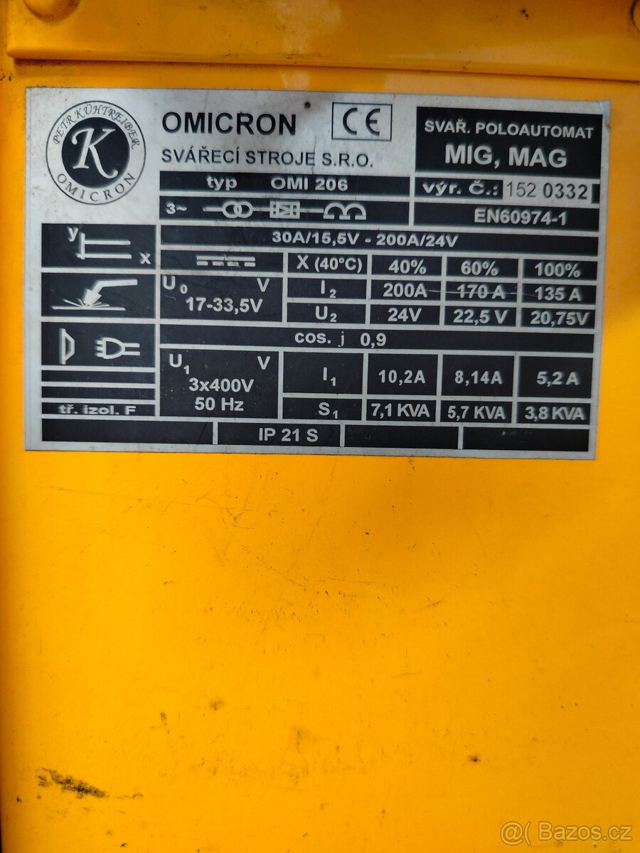 Svářečka CO2 mig/mag Omikron - 8