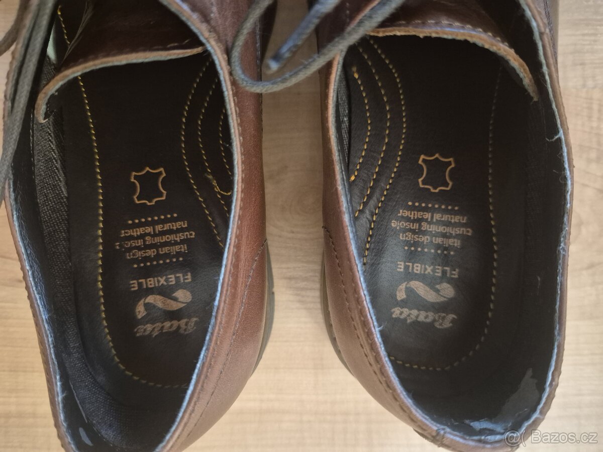 Společenské vycházkové boty pánské v.40 hnědé Baťa - 8