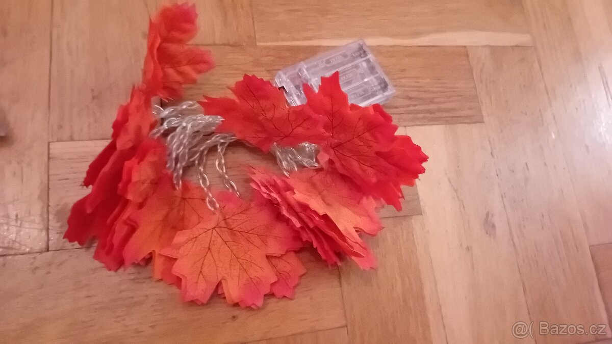 3x sada svítící lístečky / blikající LED světýlka Javor - 8