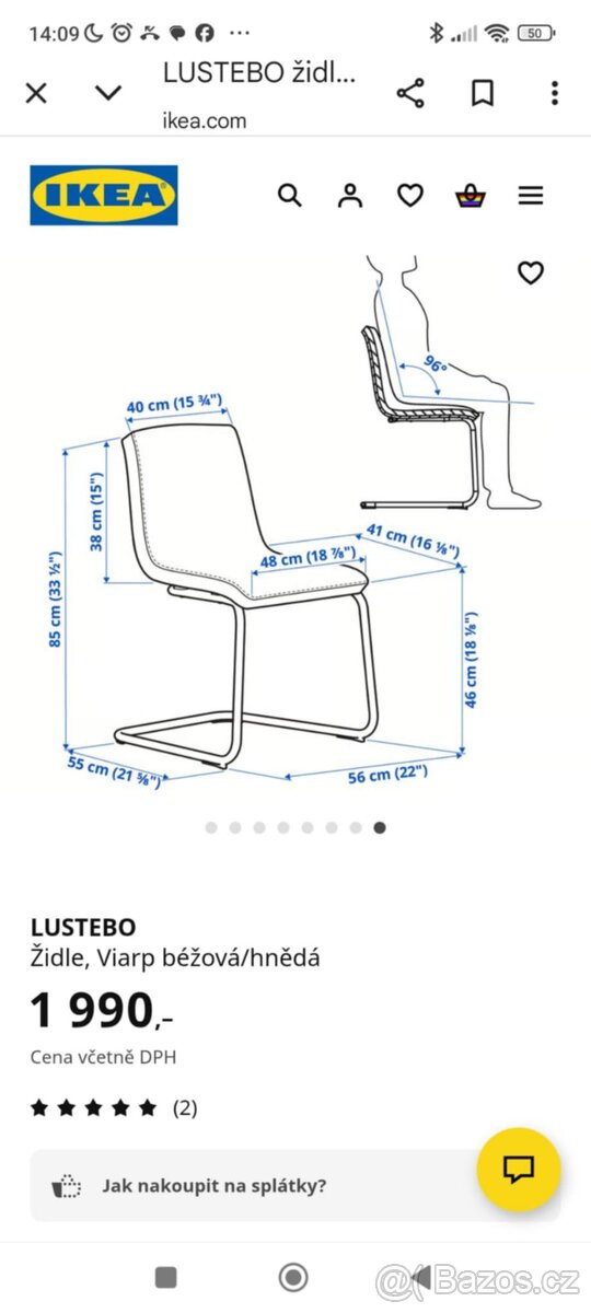 Židle jídelní Ikea - 8