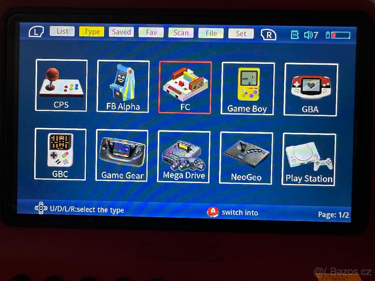 Prodám jedinečnou herní retro konzoli, HD monitor 9” - 8