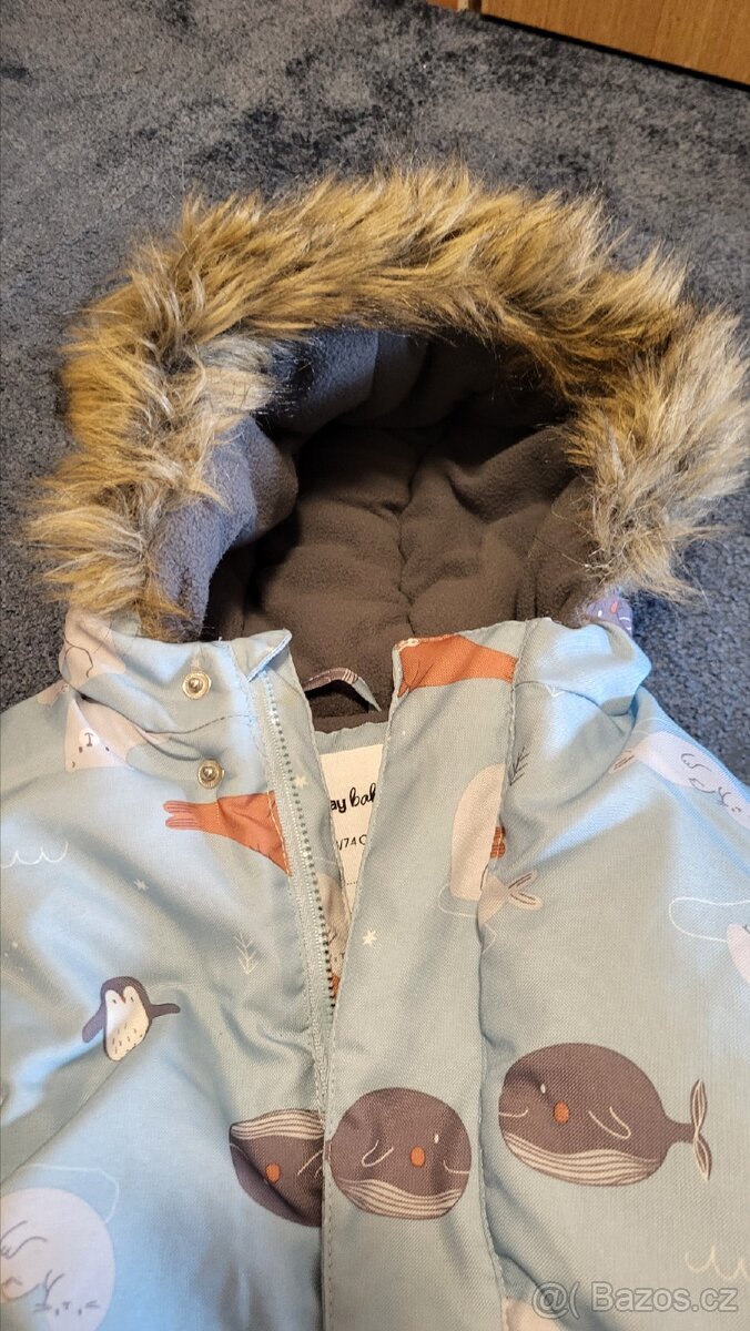 Zimní kombinéza, rozměr 68-74 - 8