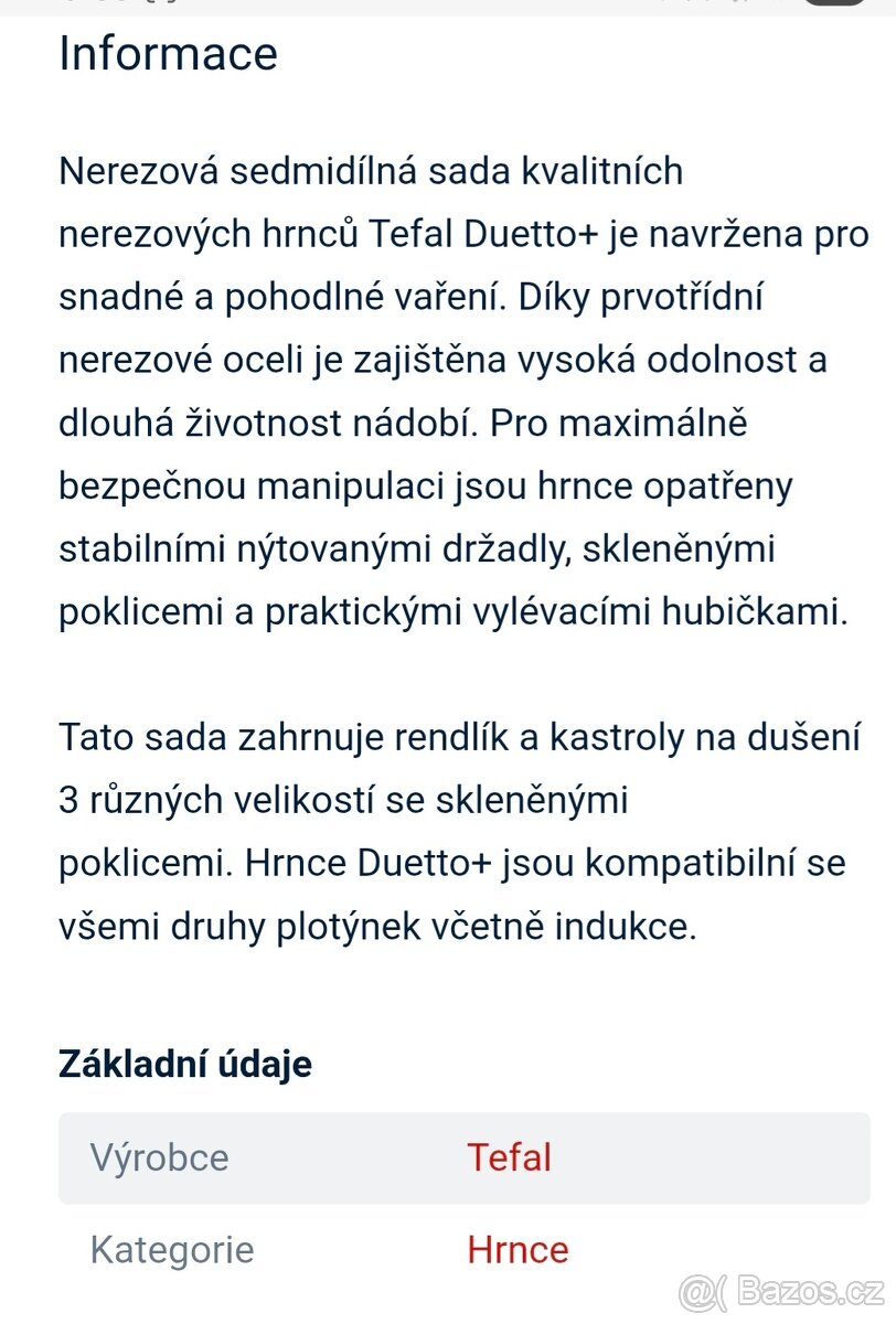 Nerez nádobí Tefal 7 dílů s policemi - 8