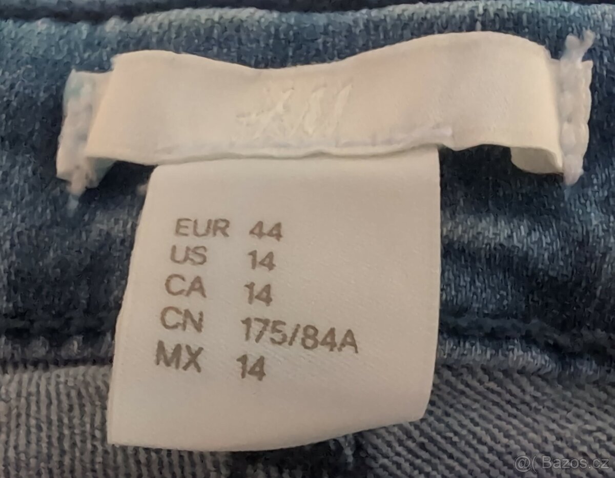 elastické džíny zn. HM - 44-46 - 8