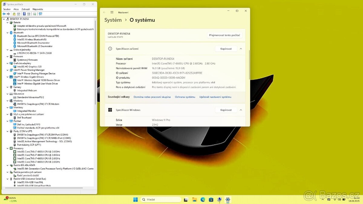 DELL LATITUDE E7470 /i7-6600/16GB/SSD256GB/HDMI/WIN11/ZÁRUKA - 8