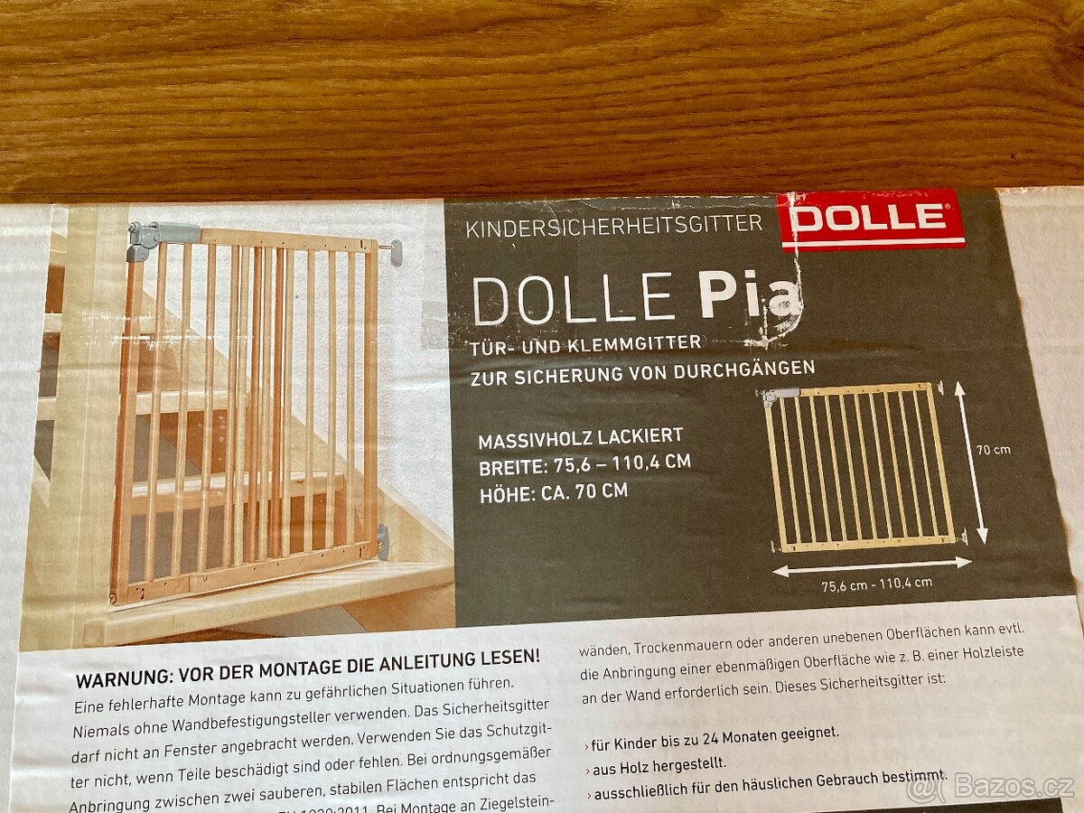 Dřevěná bezpečnostní zábrana 70 x 75-110 cm - 8