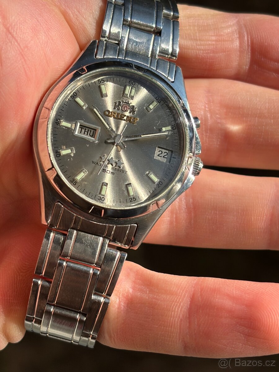 Hodinky Orient strybrny ciselnik - 8