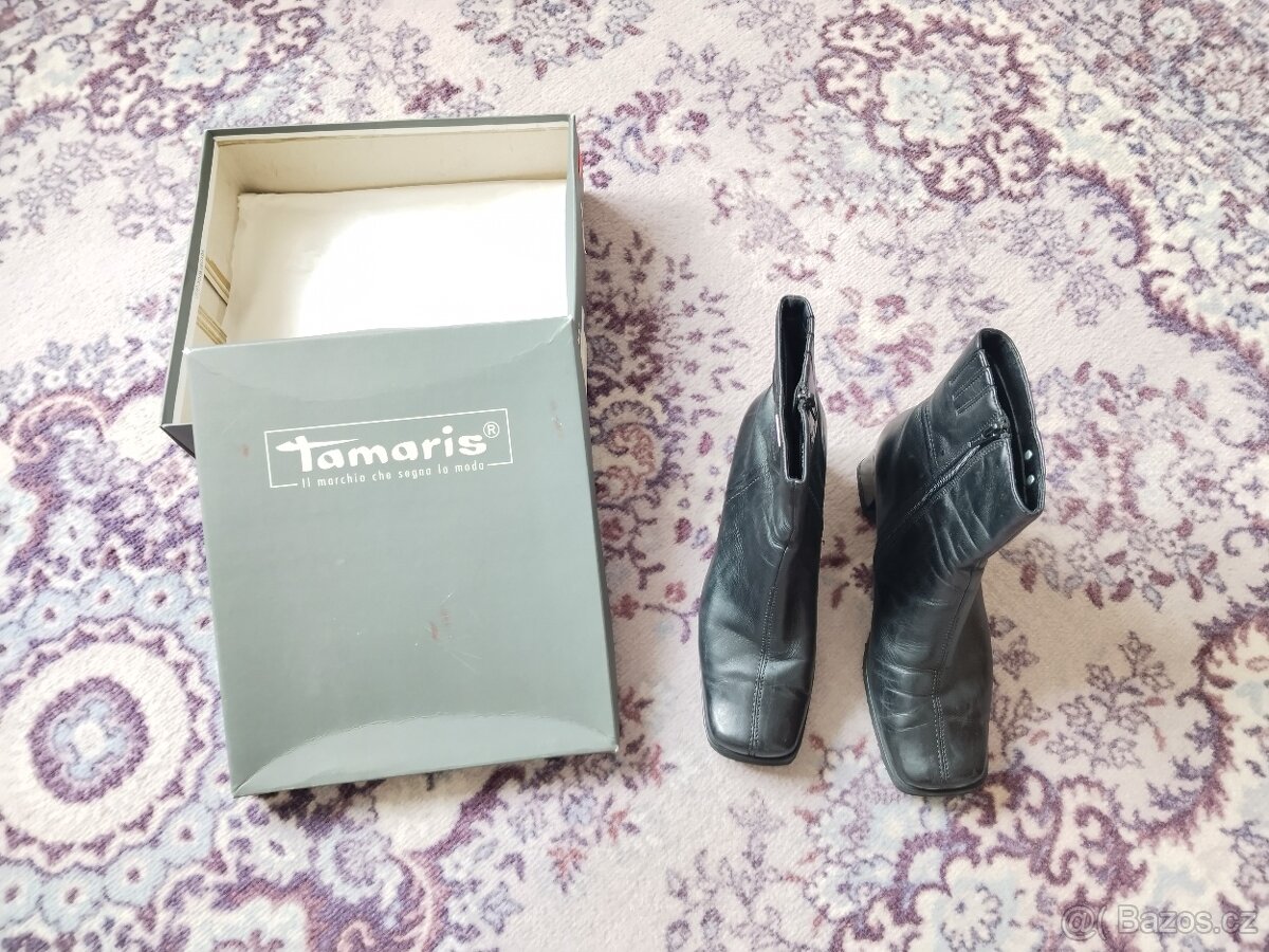 Dámské nízké kotníkové kozačky, vel. 39, Tamaris - 8