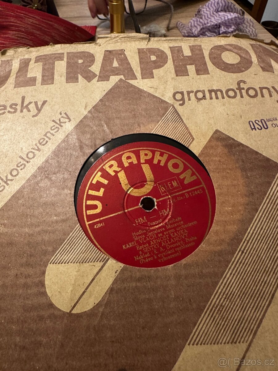 Staré šelakové gamofonové desky - 71 ks - 8