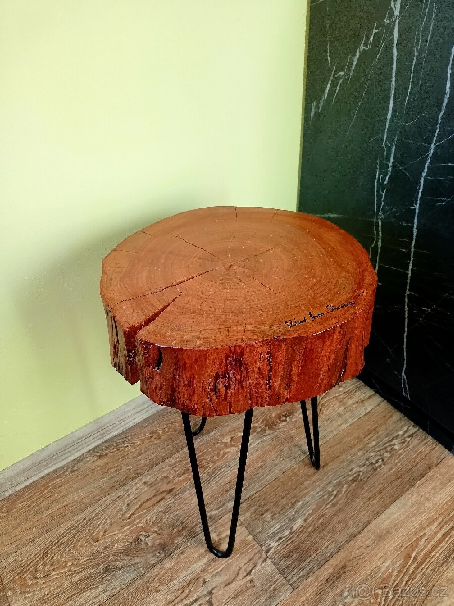 Stolek, stolička, třešeň,masiv, dekorace,doplněk, doplňky - 8