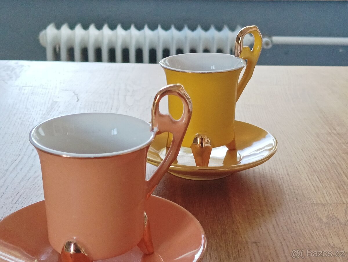 VINTAGE ESPRESSO ŠÁLKY GENEVIEVE LETHU FRANCIE - 8