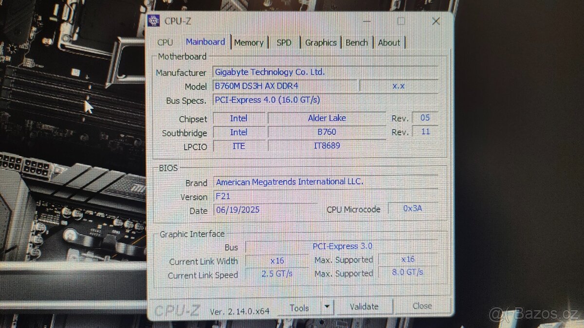 GIGABYTE B760M DS3H AX DDR4 - 8