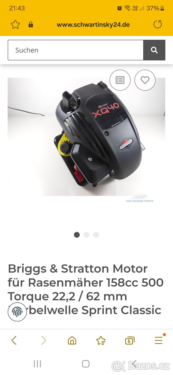 Motor do sekačky,briggs&stratton,sekačka - 8