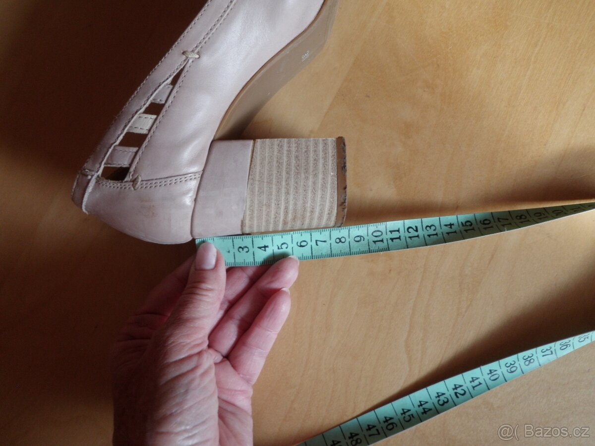 kožené značkové lodičky - vel. 38 - 8