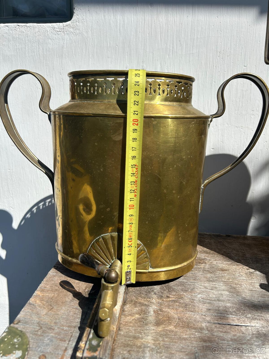 Starožitný mosazný samovar - 8