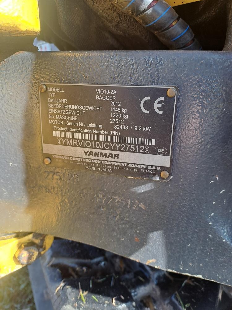 Minibagr Yanmar VIO 10, 839 Mth - 8