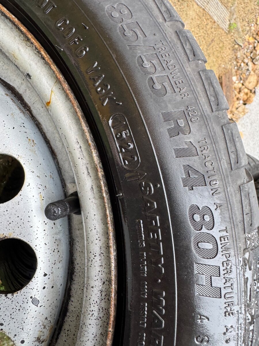 Disky s pneu zimní 185/55 R14 4x100 z VW Lupo - 8