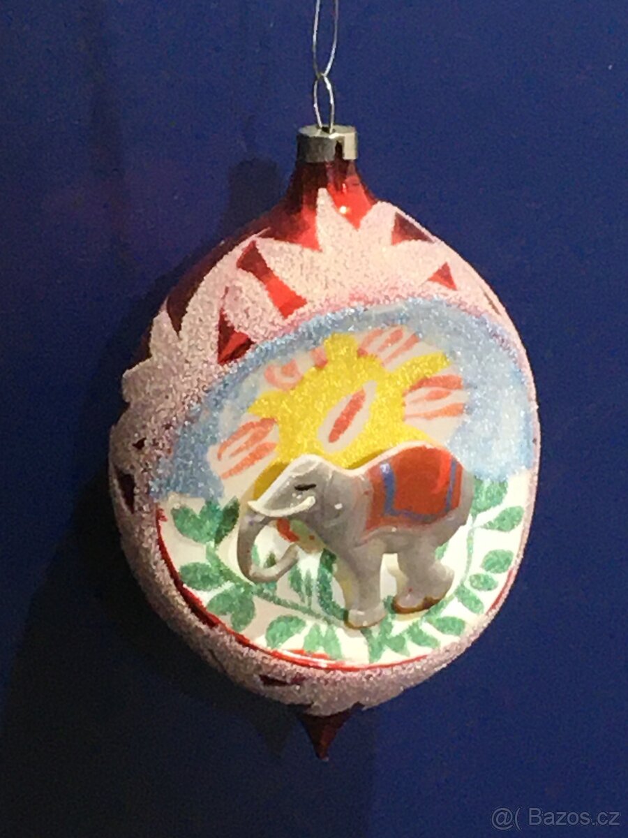 Staré vánoční ozdoby - vlep - 6ks - 8