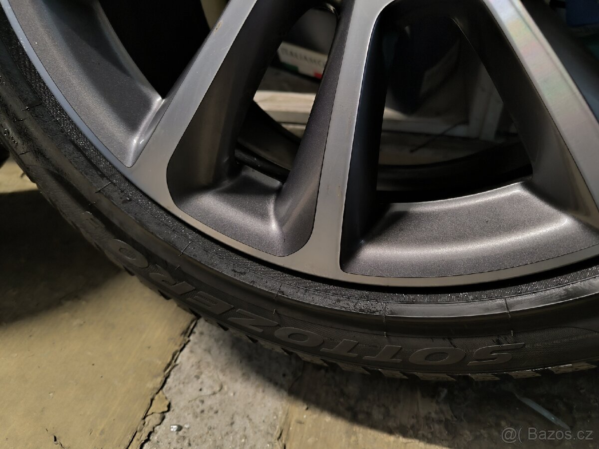 ALU kola Mercedes E 5x112 r18 Originál,zim.pneu+TPMS - 8