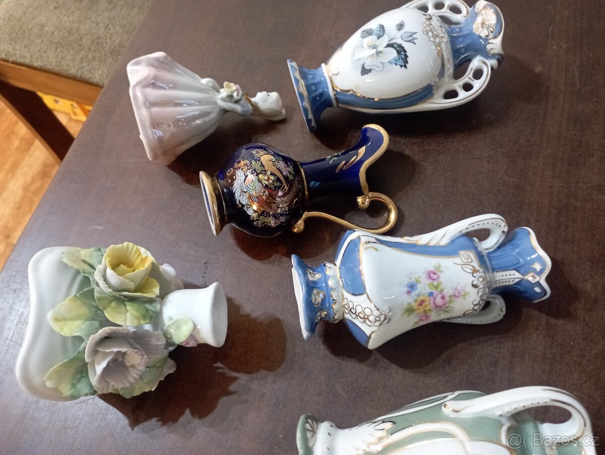Vázičky, porcelánové sošky... - 8