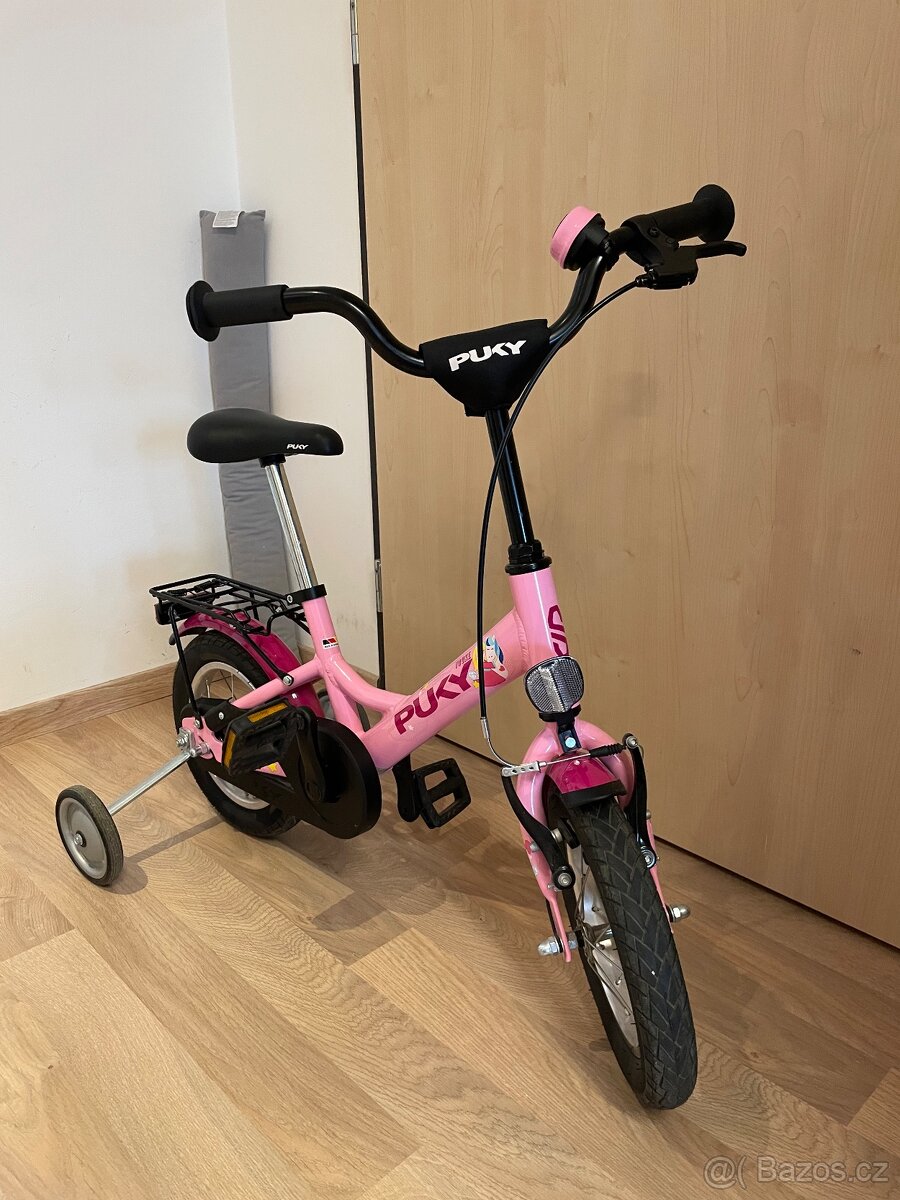 Dětské kolo PUKY YOUKE 12-1 Alu – růžové + boční kolečka - 8