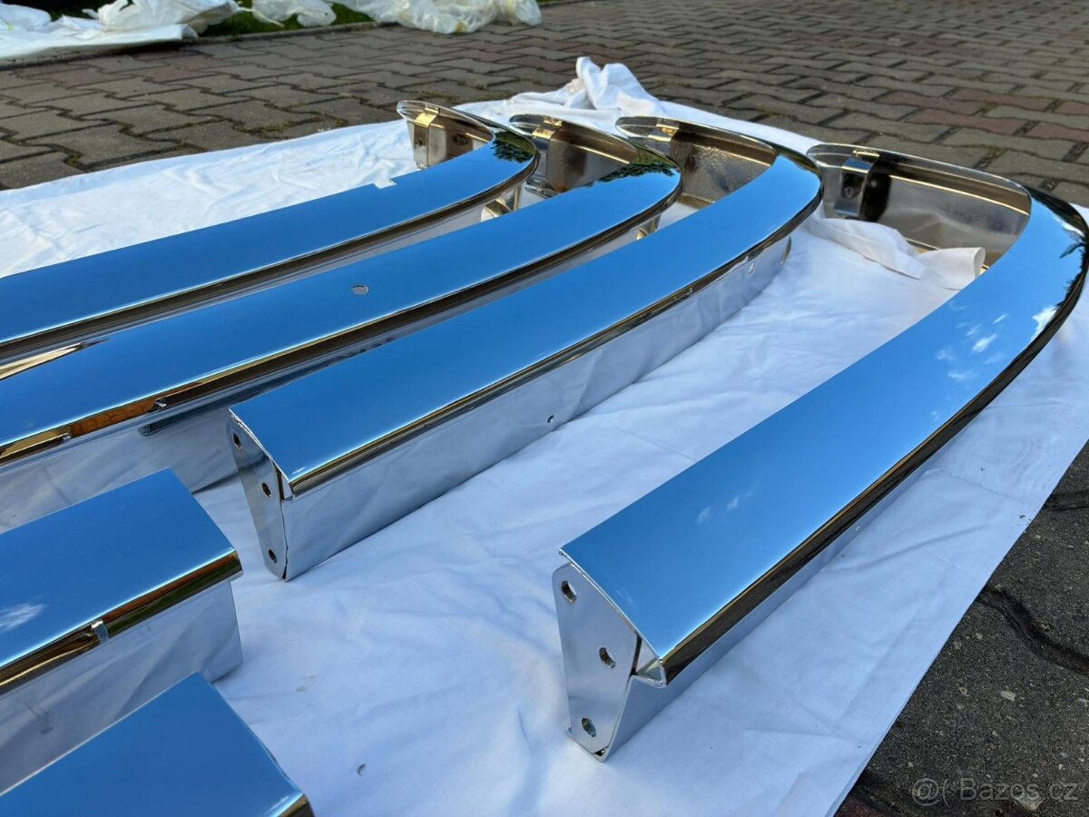 Škoda 100, 110R, 120 - přední nárazník nový chrom - 8