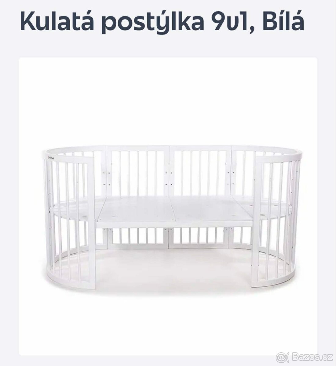 Oválná dětská postýlka 8v 1 - 8