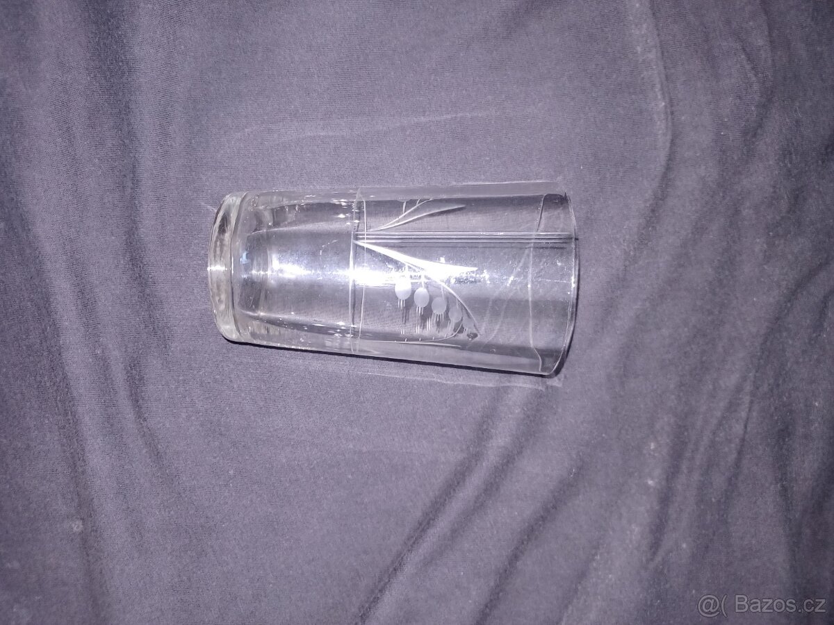 Staré půllitry broušené skleničky - 8