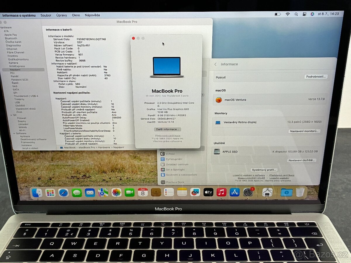 MacBook Pro 13'' 2017 / i5 / 8GB / 128GB SSD - DPH - 8