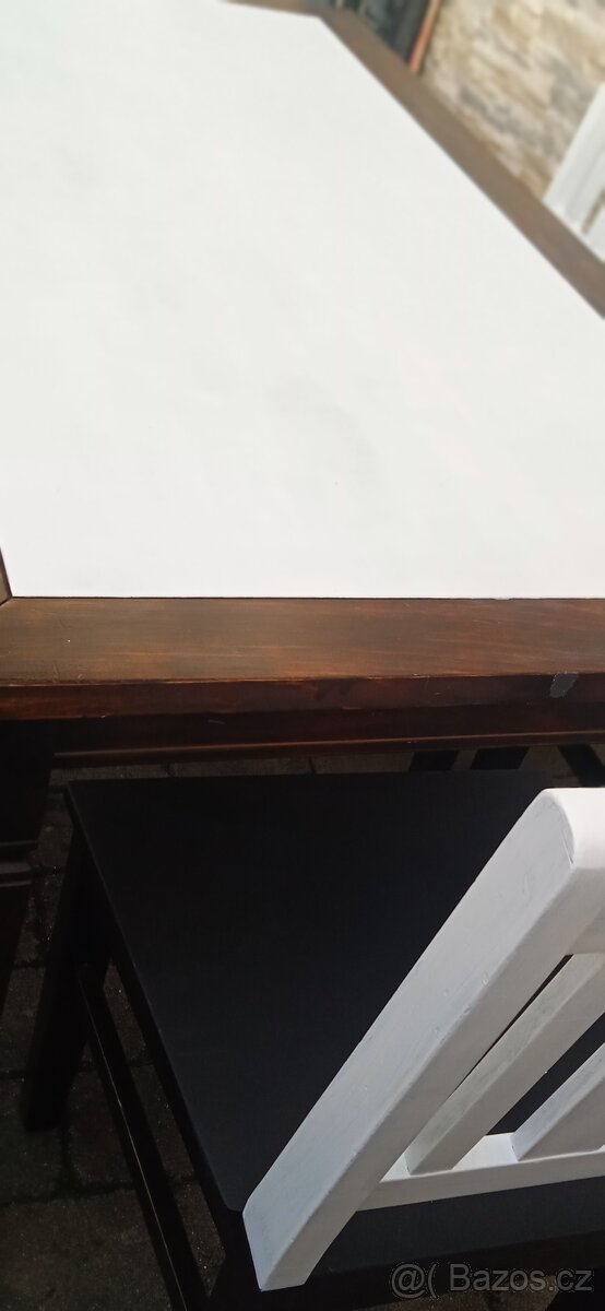 Jídelní stůl+8 židlí -styl vintage - 8