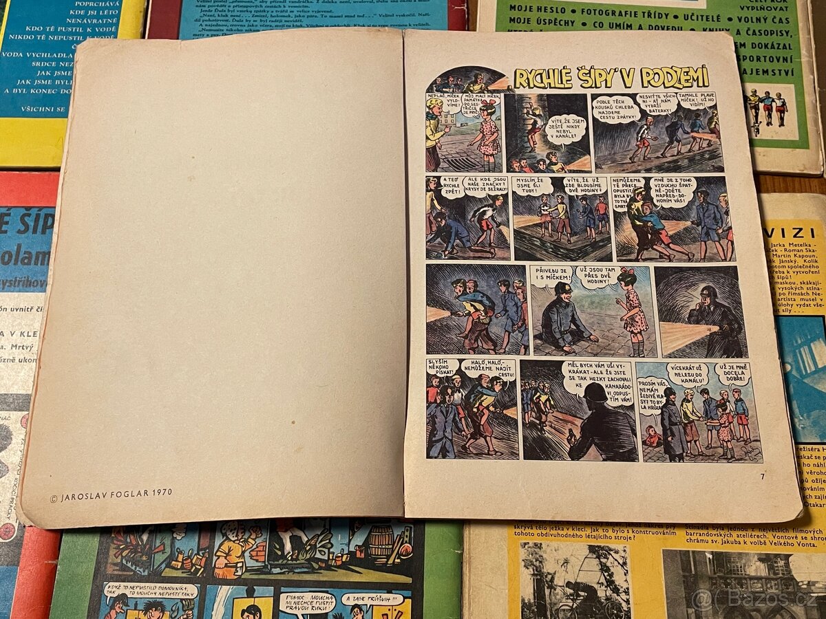 Rychlé šípy, Foglar, Fischer, Čermák - 9 sešitů,1969-71 - 8