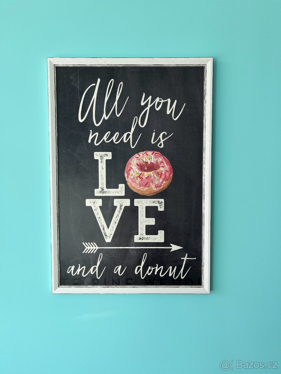 8 ks obrazů s motivy nápojů a donutů - 8