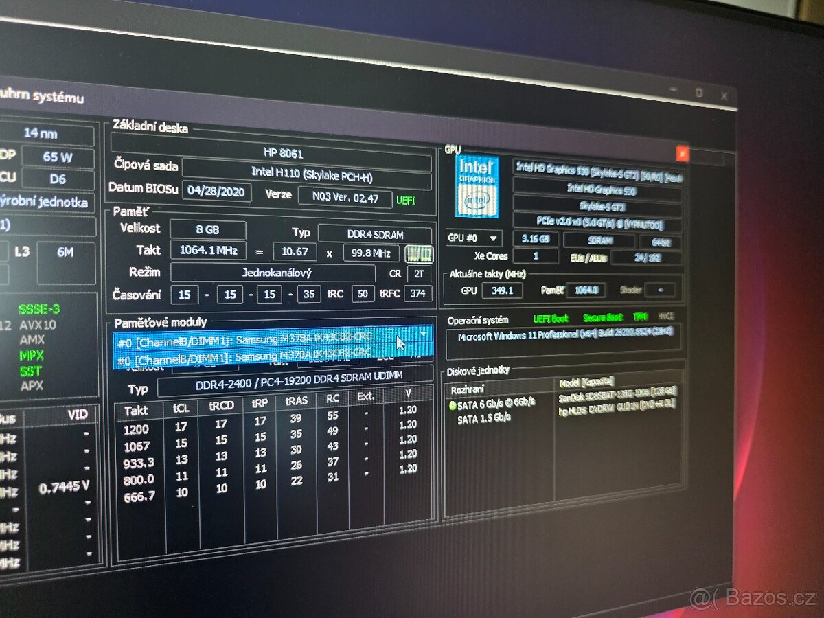 PC HP ProDesk 400 G3 MT Intel i5 - 8
