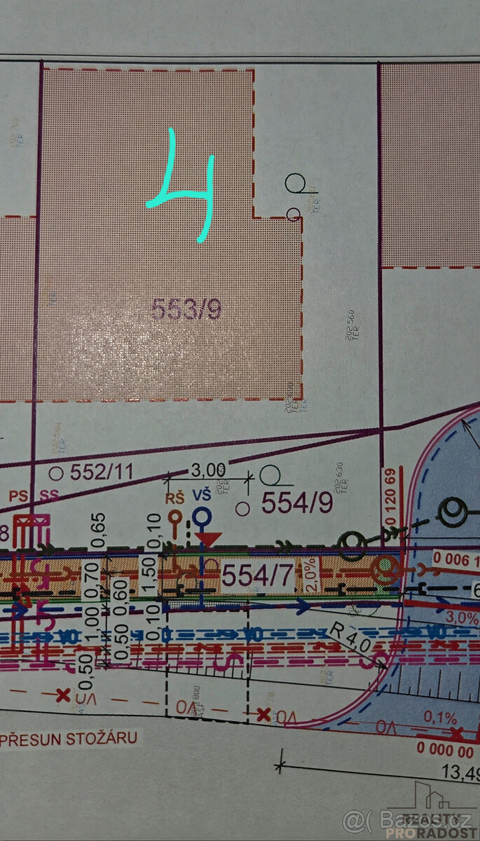 Prodej stavebního pozemku 620,5 m2 v Kyjově-Bohuslavicích. - 8