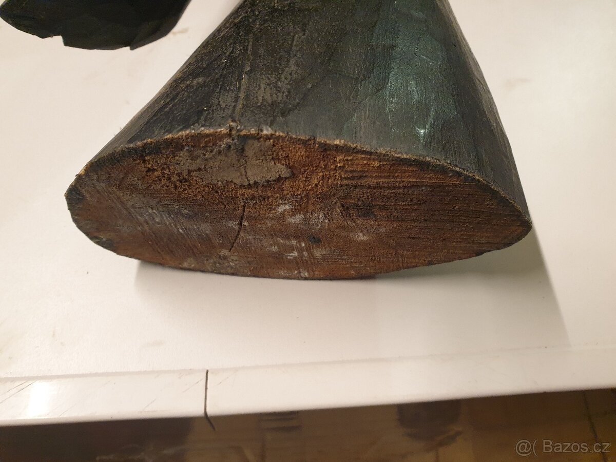 Dřevěný papoušek 53cm - 8