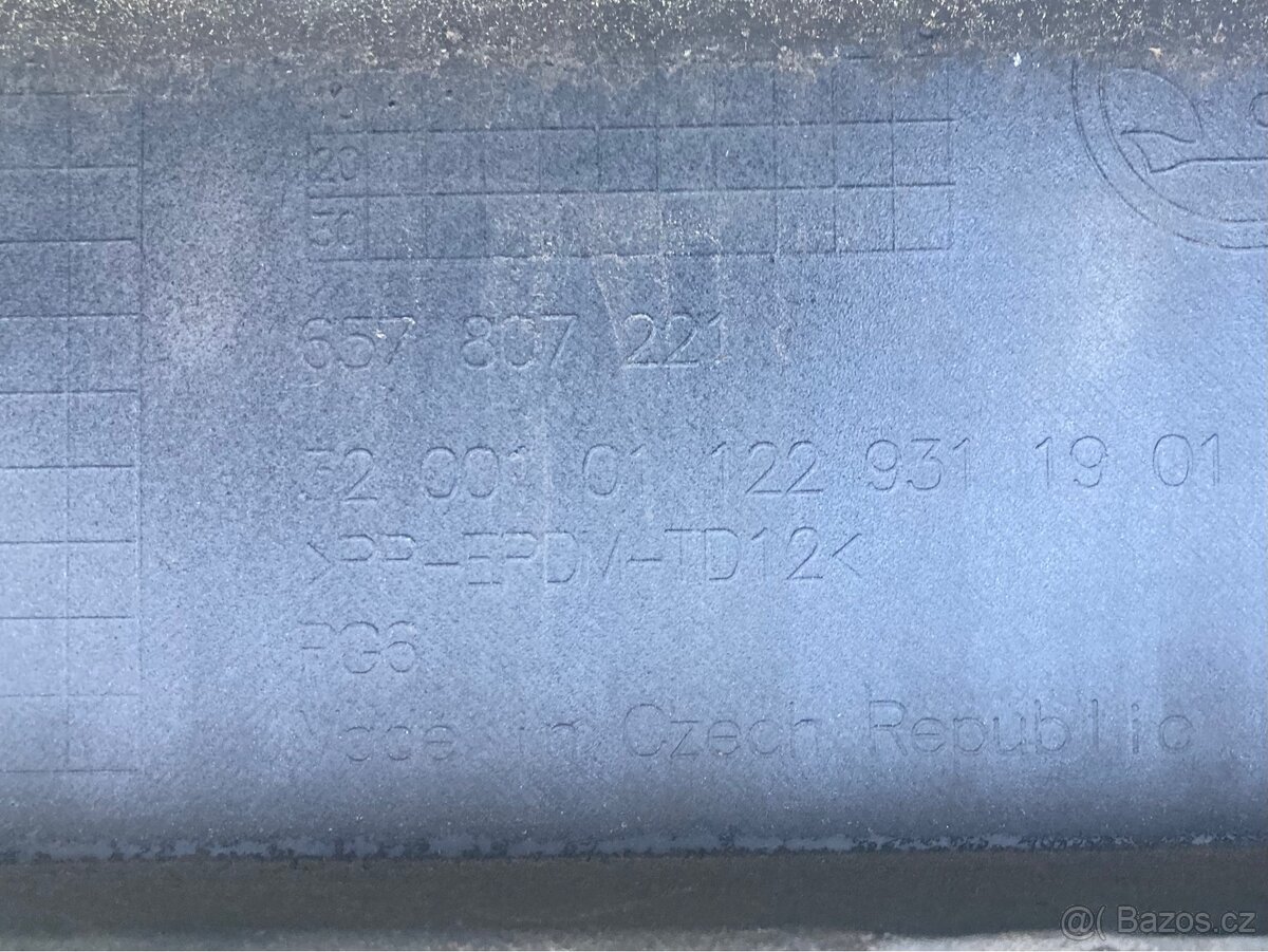 Škoda Scala přední nárazník, 657807221, originál, - 8